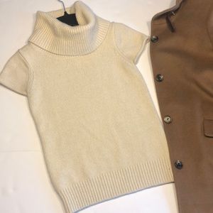 BCBGMAXAZRIA Short Sleeve Cowl Neck Sweater-Sz:S